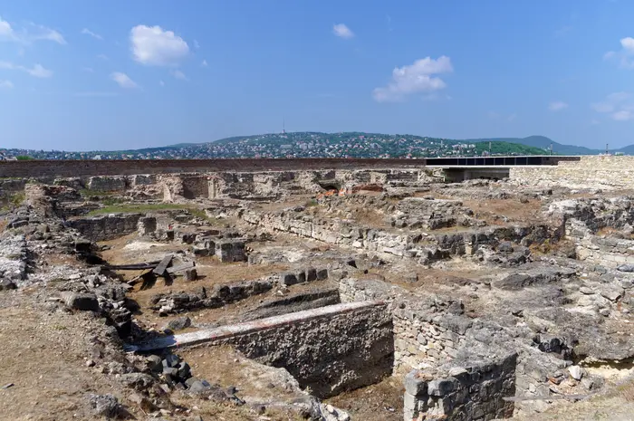 Archaeological ruins and ramparts in the Budapest Castle District